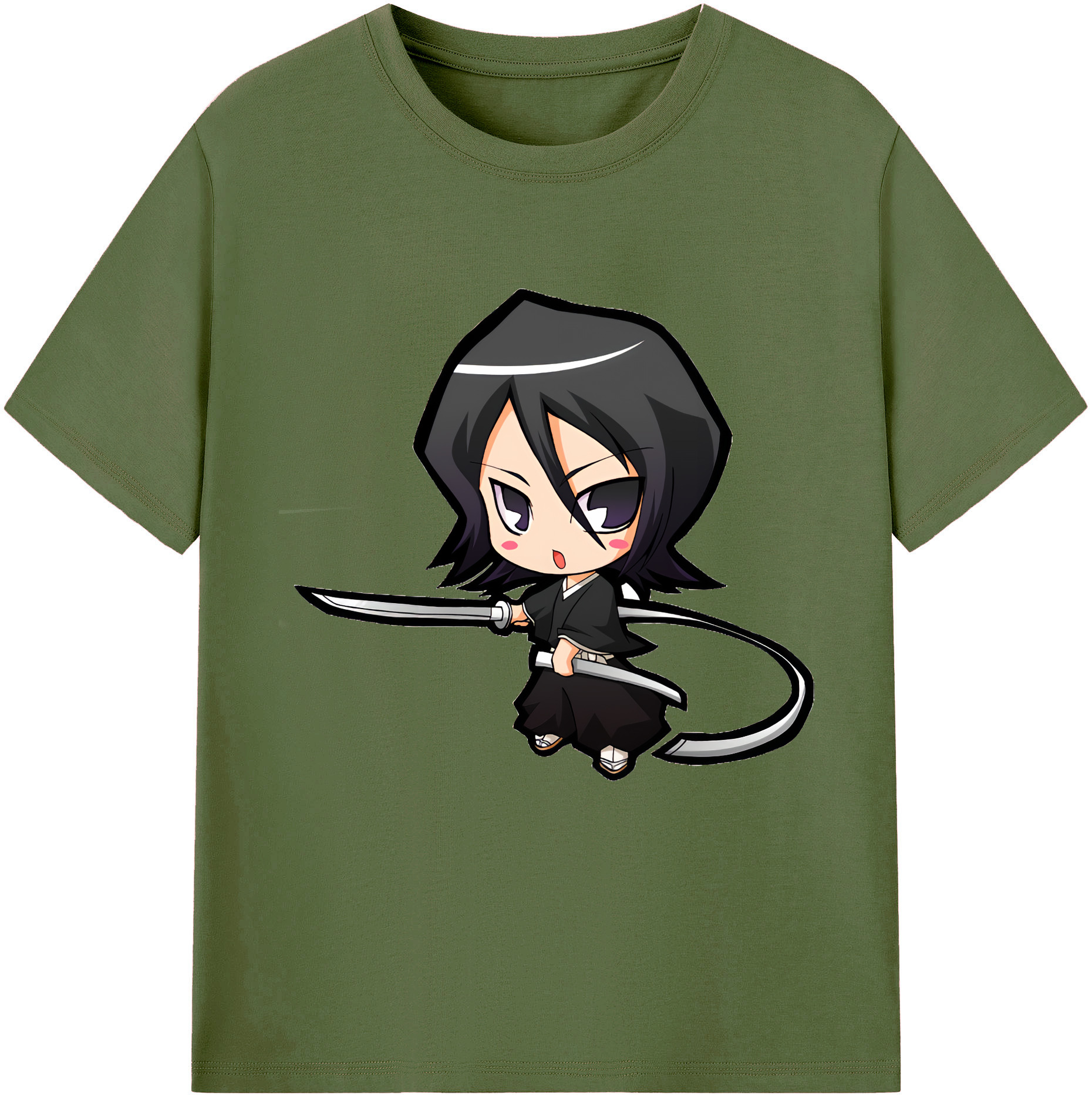 （画像用） ブリーチ 朽木ルキア BLEACH Kuchiki Rukia 綿100％半袖Tシャツ（フロントプリント）